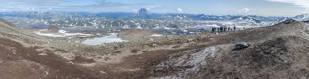 93 - Rusia - Kamchatka - panoramica desde el crater del volcan Gorely